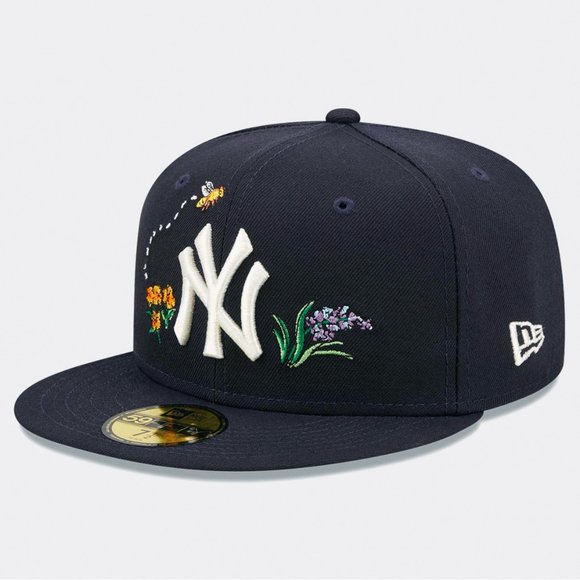 New Era New York Yankees Watercolor Floral 59FIFTY Fitted Hat Cap - Picture 3 of 15